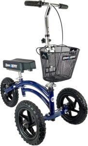 KneeRover All Terrain Steerable Knee Scooter Knee Walker Heavy Duty Crutches Alternative in Blue