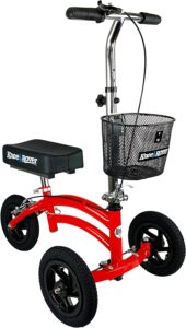 KneeRover Jr - Small Adult and Kids All Terrain Knee Scooter in Red