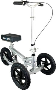 KneeRover PRO All Terrain Knee Scooter with Shock Absorber - Silver