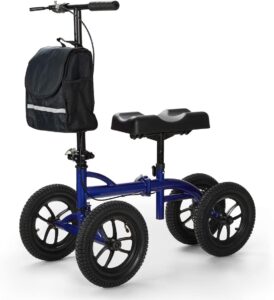 OasisSpace Bariatric Knee Walker -Heavy Duty Knee Scooter with 12 inch Pneumatic for 500LB