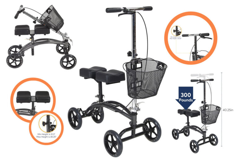 Drive-knee-scooter-kne-walker-steerable-portable